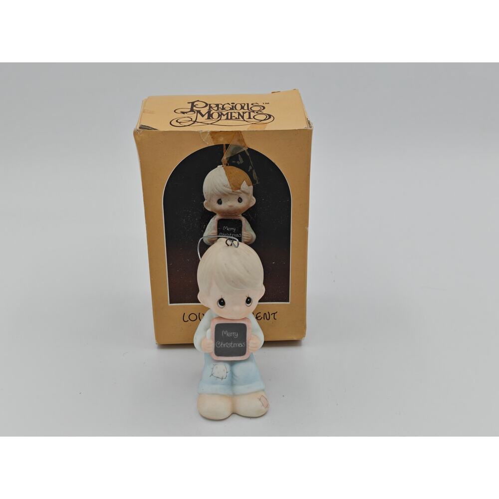 Precious Moments Love Is Patient Merry Christmas 1983 Enesco E0535 Ornament
